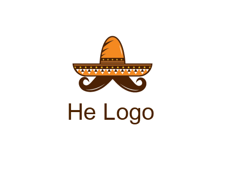 Mexican hat with big moustache