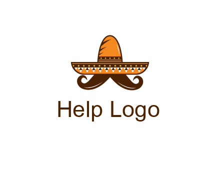 Mexican hat with big moustache