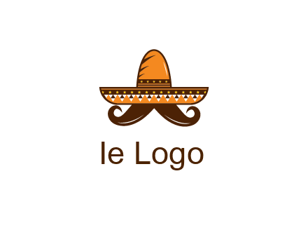 Mexican hat with big moustache