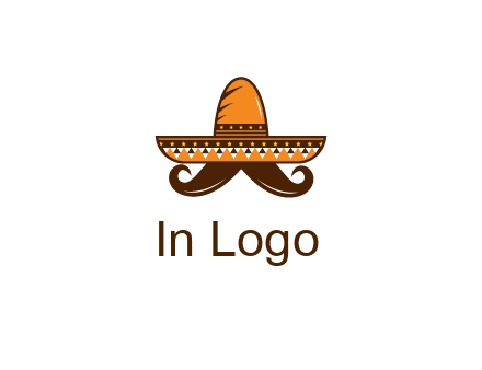 Mexican hat with big moustache