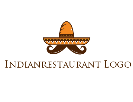 Mexican hat with big moustache