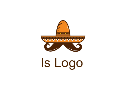 Mexican hat with big moustache
