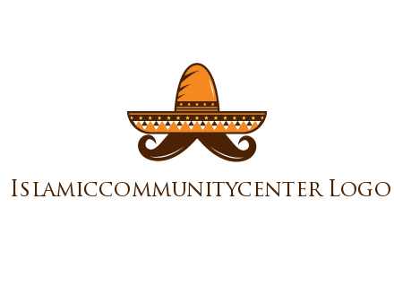 Mexican hat with big moustache
