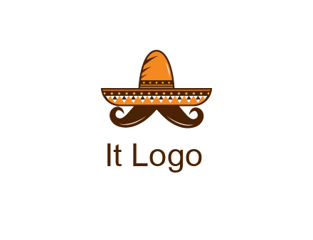 Mexican hat with big moustache