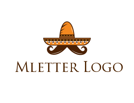 Mexican hat with big moustache