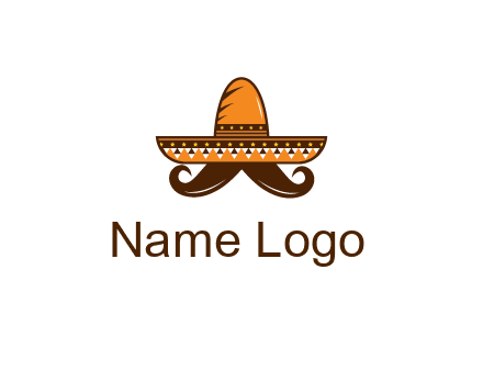 Mexican hat with big moustache