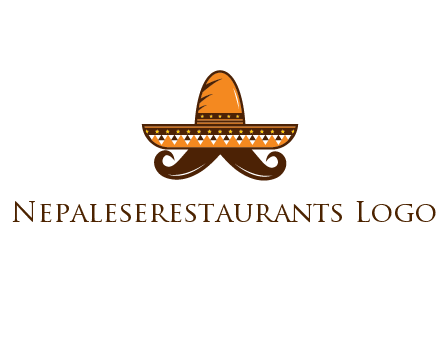 Mexican hat with big moustache