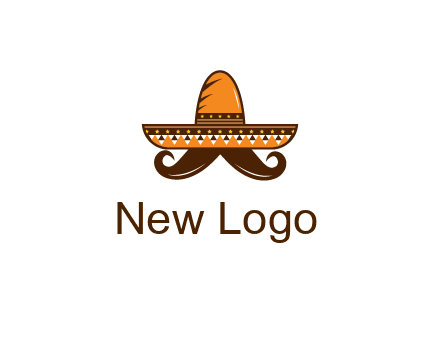 Mexican hat with big moustache