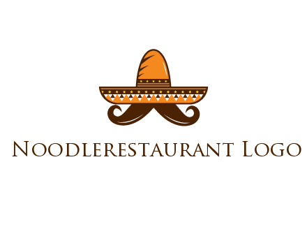 Mexican hat with big moustache