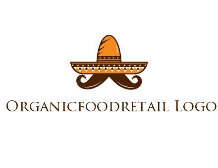 Mexican hat with big moustache