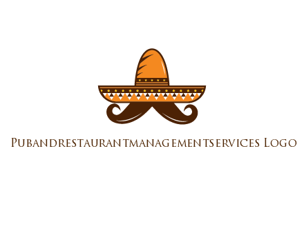 Mexican hat with big moustache