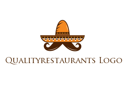 Mexican hat with big moustache