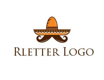 Mexican hat with big moustache