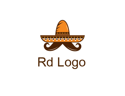 Mexican hat with big moustache