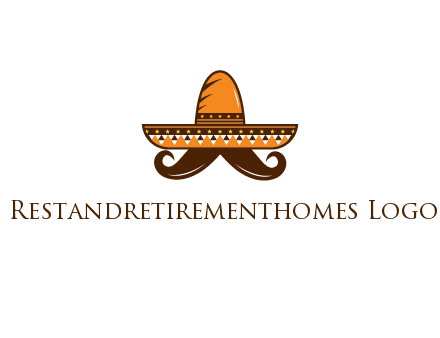 Mexican hat with big moustache