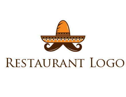 Mexican hat with big moustache