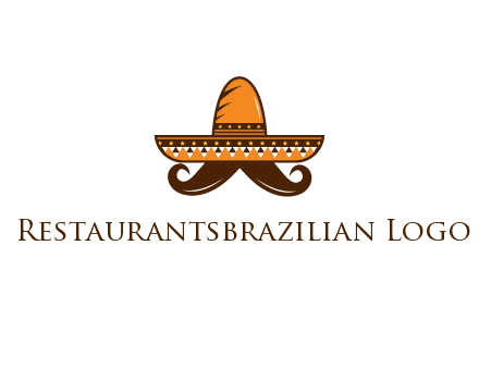 Mexican hat with big moustache