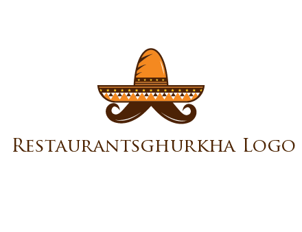 Mexican hat with big moustache