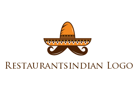 Mexican hat with big moustache