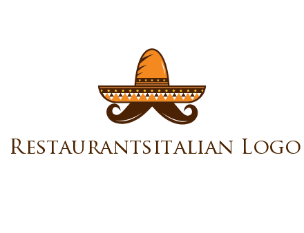 Mexican hat with big moustache