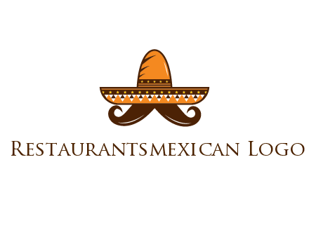 Mexican hat with big moustache