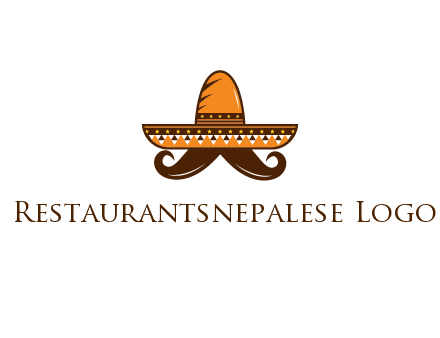 Mexican hat with big moustache