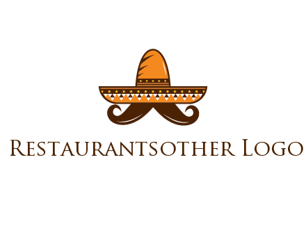 Mexican hat with big moustache