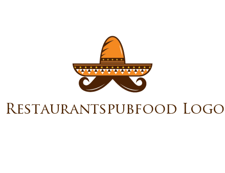 Mexican hat with big moustache