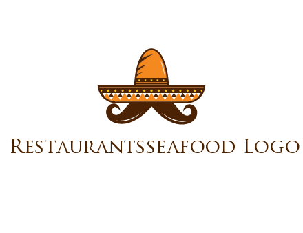 Mexican hat with big moustache