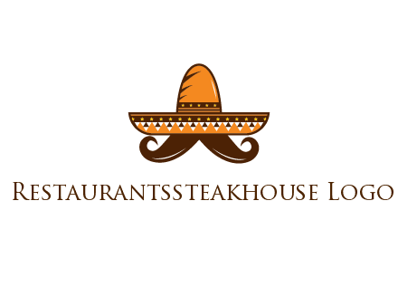 Mexican hat with big moustache