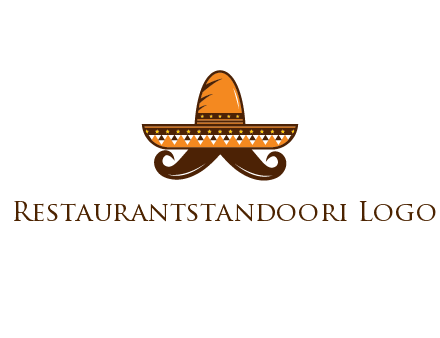 Mexican hat with big moustache