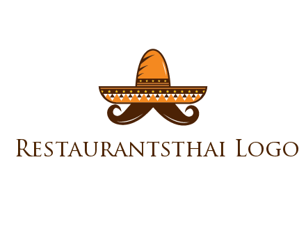 Mexican hat with big moustache