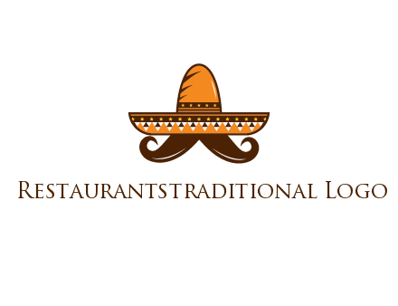 Mexican hat with big moustache