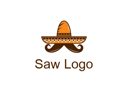 Mexican hat with big moustache