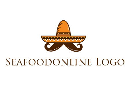 Mexican hat with big moustache