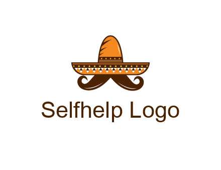 Mexican hat with big moustache