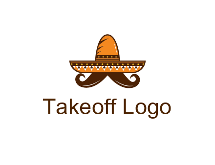 Mexican hat with big moustache