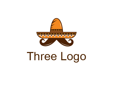Mexican hat with big moustache