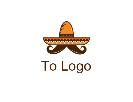 Mexican hat with big moustache