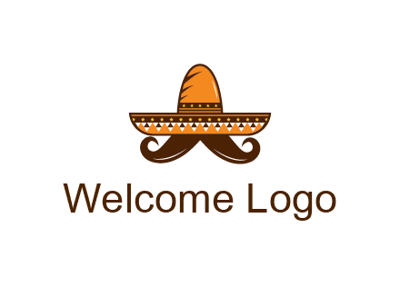 Mexican hat with big moustache