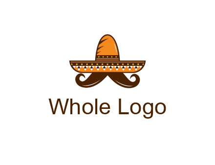 Mexican hat with big moustache