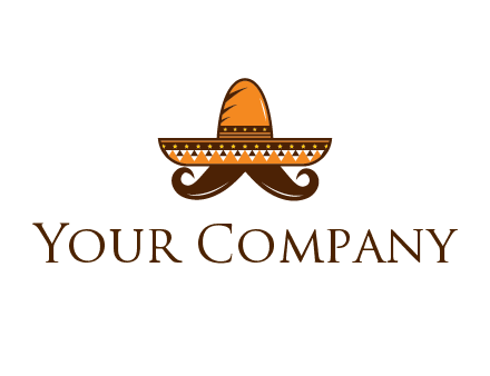Mexican hat with big moustache