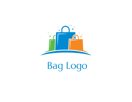 shopping bags with stars and swoosh