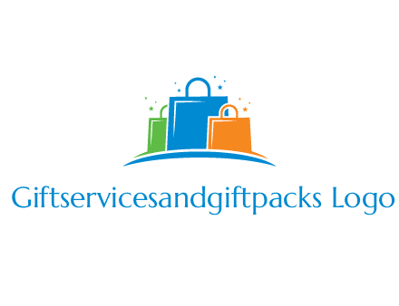 shopping bags with stars and swoosh