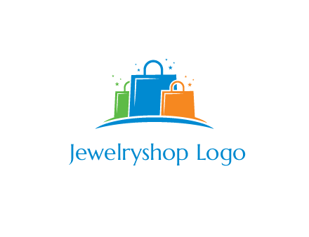 shopping bags with stars and swoosh