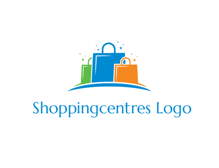 shopping bags with stars and swoosh