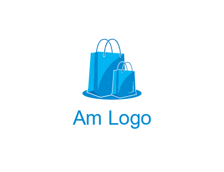 digital shopping bags together