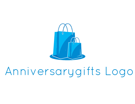 digital shopping bags together