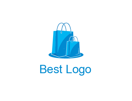 digital shopping bags together