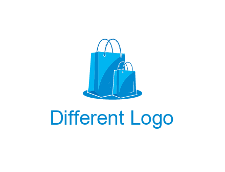 digital shopping bags together